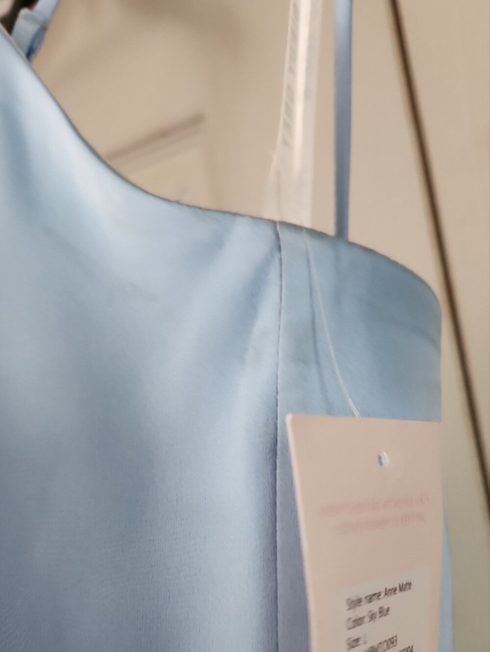 Birdy Grey Sky Blue Satin Cowl Maxi Dress - Picture 12 of 12